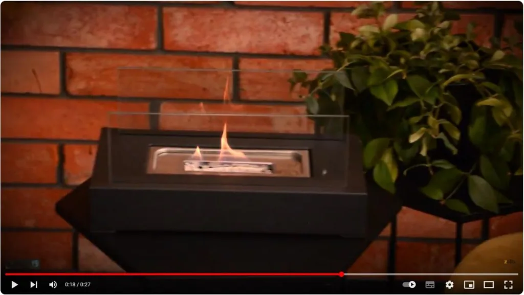 Cheminée de table sans fumée pour appartement avec vitres de protection - 12
