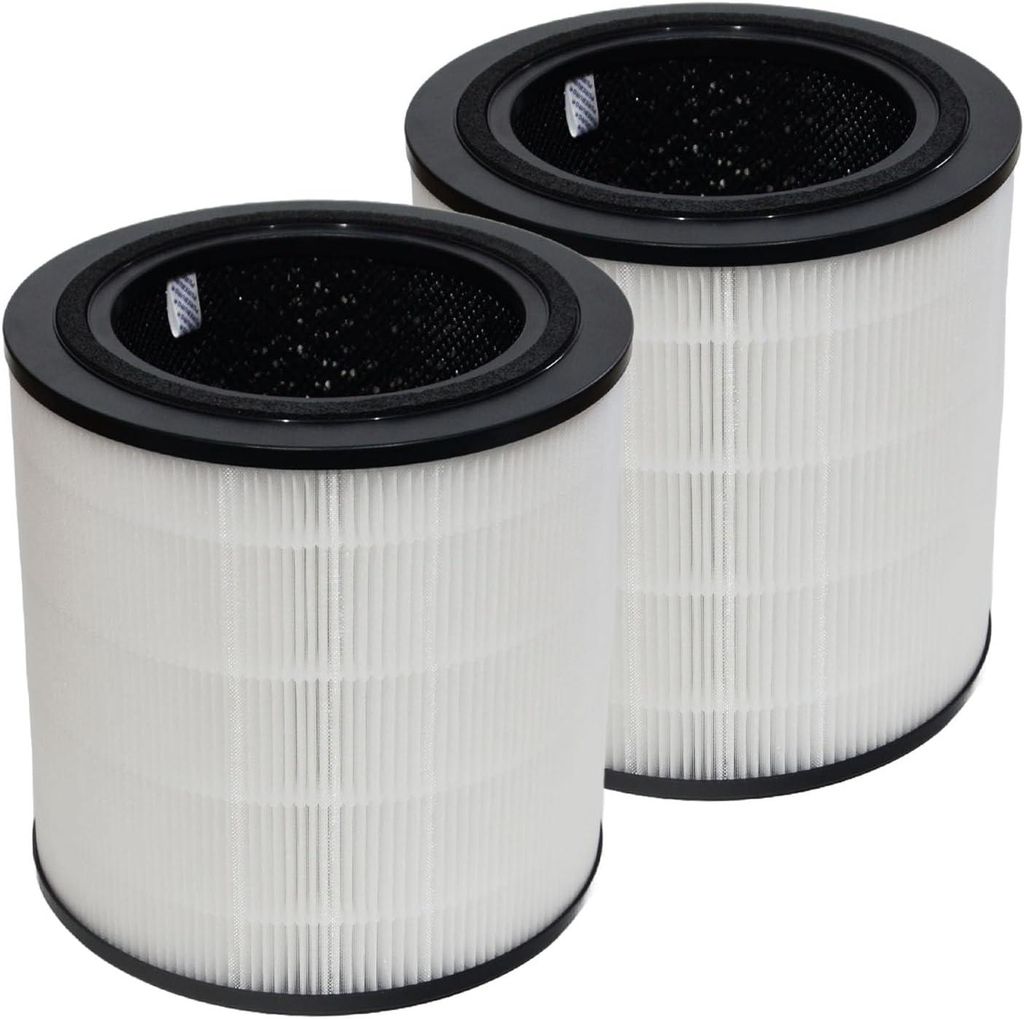 Ersatzfilter Kompatibel mit Bosch Air 4000 Luftreiniger,2er-Pack H13 HEPA Aktivkohle 2-in-1 3-Stufen-Filtration Staub VOCs Geruch