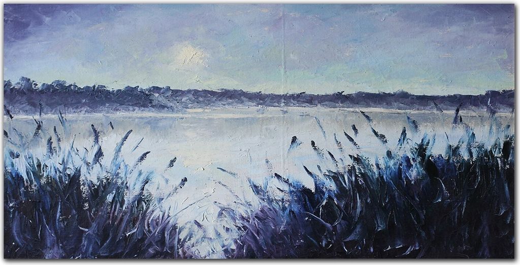 Coloray Küchenrückwand 120x60 Spritzschutz aus Glas - See Nachthimmel