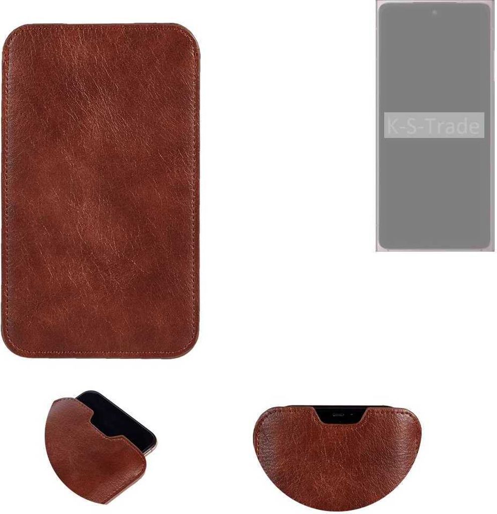 K-S-Trade Schutzhülle Handyhülle kompatibel mit HMD Skyline Handytasche Kunstleder Sleeve in braun