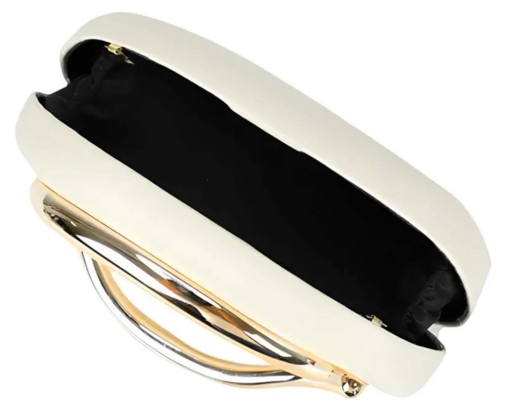 Pochette mariage beige Gallantry pour un look chic mains libres