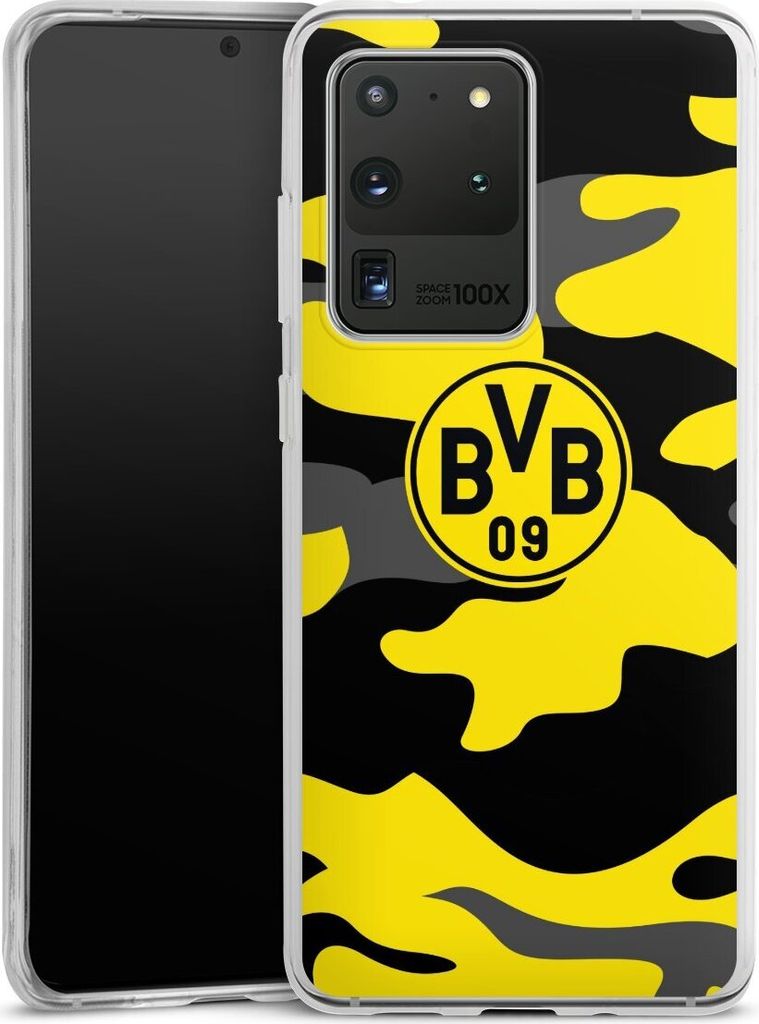 DeinDesign Handyhülle für Samsung Galaxy S20 Ultra Silikon Hülle Case Smartphone Schutzhülle BVB Borussia Dortmund Fanartikel
