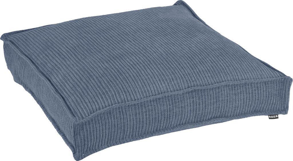 H.O.C.K. Jonny Bodenkissen Palettenkissen 60x60x10cm jeansblau schmaler Cord