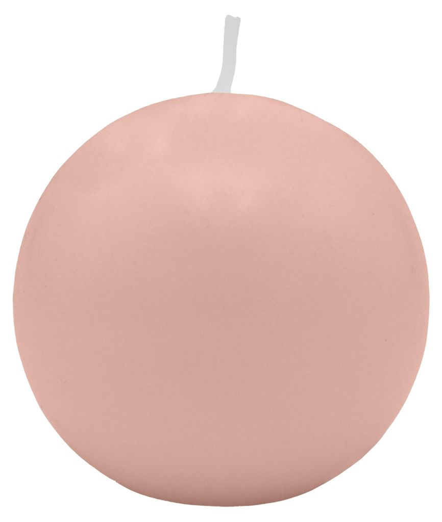 Kugelkerzen Taupe Rose Ø 80 mm, 6 Stück