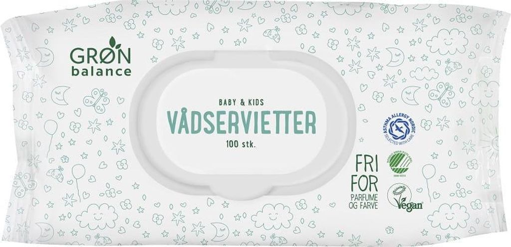ECO-Feuchttücher für unterwegs für Kinder, 100 Stück – GRON BALANCE