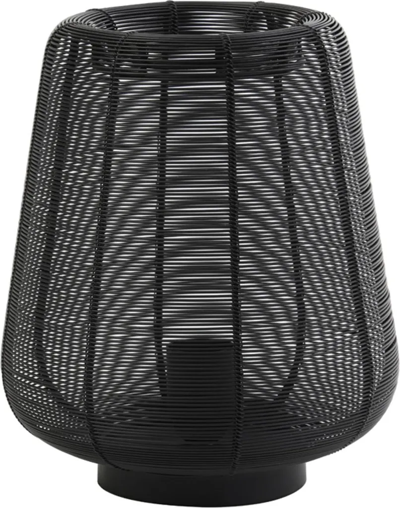 Lampe de chevet Adeta en métal noir mat pour chambre ou salon E27