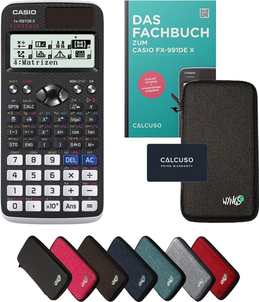 Casio fx-991DE X inkl. Schutztasche Dunkelgrau & Fachbuch Produktbild 
