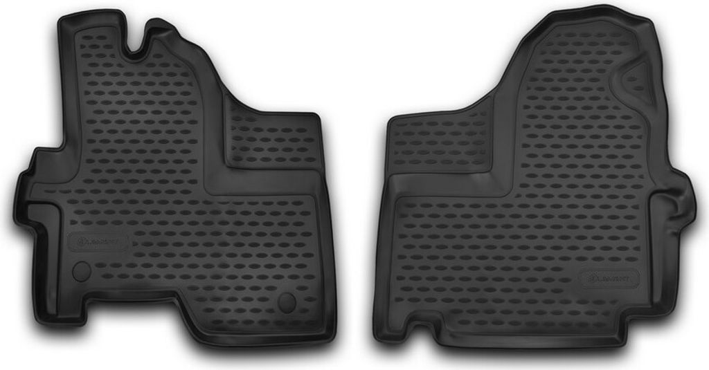 Fussmatten Set Element TPE Gummi 3D, wasserdicht, hoher Rand, rutschfest, passgenau – kompatible mit IVECO Daili 2012-2015, 2 pcs