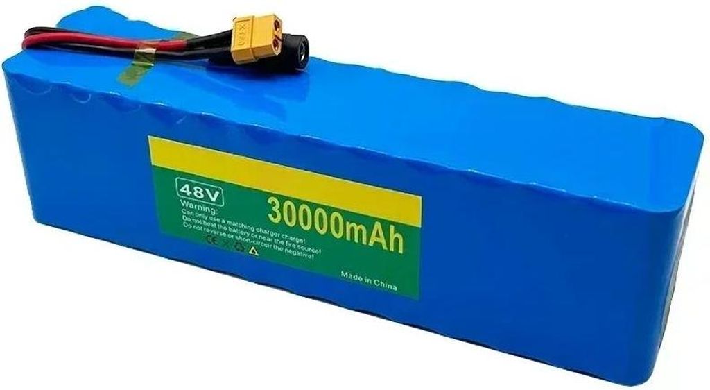 48V 30Ah Lithium-Ionen Akkupack - 13S3P - Nur Akku - Größe 238×66×60 mm - WEEE-konform - Lila