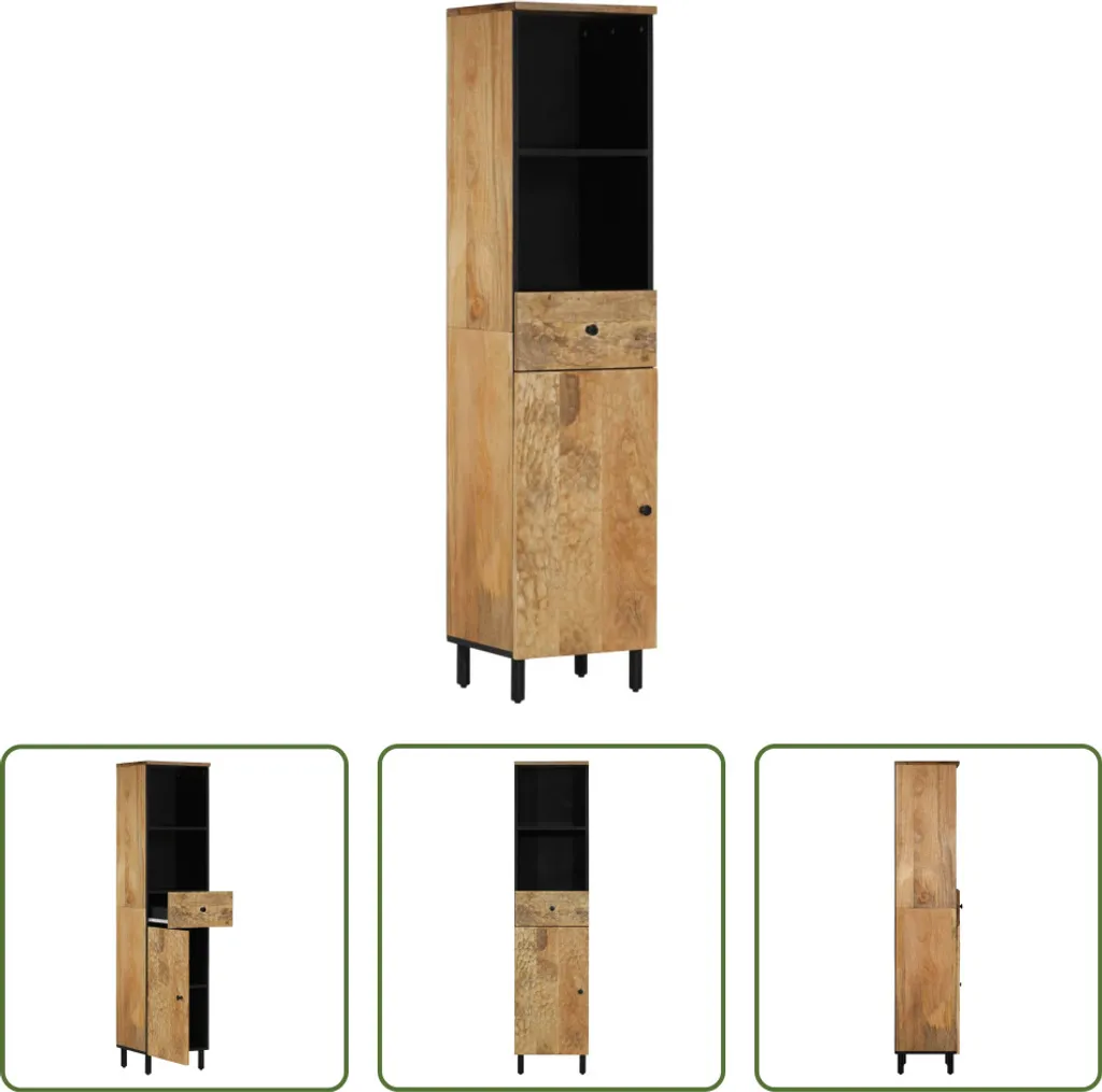 Armoire de salle de bain en manguier massif 160cm de haut durable