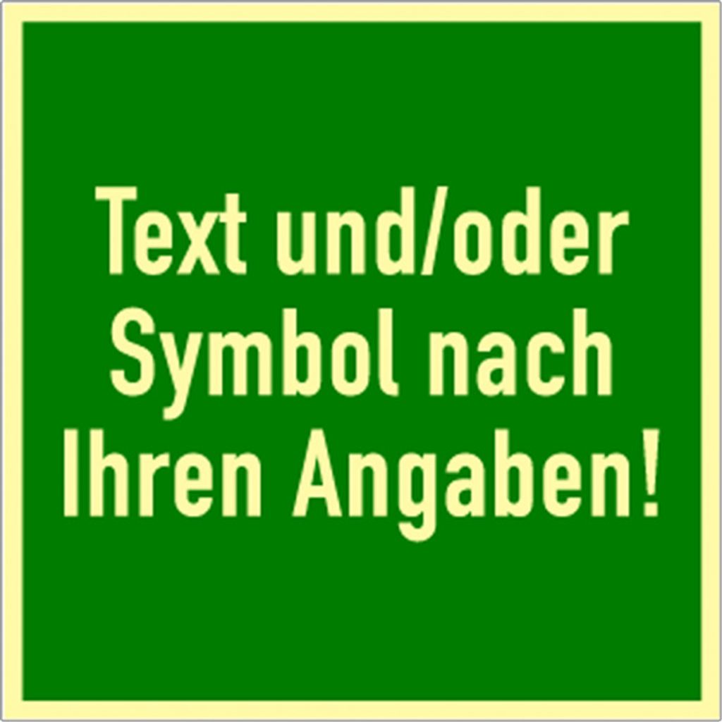 Dreifke Rettungszeichen-Text u./o. Symbol nach Angabe,Kunstst.,nachl.,160-mc...