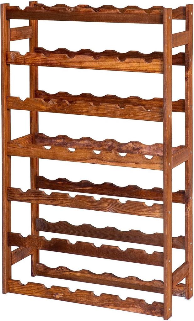 STOLMAK Weinregal aus Holz für 42 Flaschen Braun Produktbild 