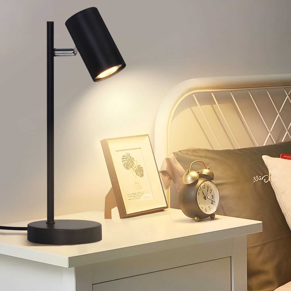 ZMH Nachttischlampe Schwarz Tischleuchte Wohnzimmer - Produktbild 