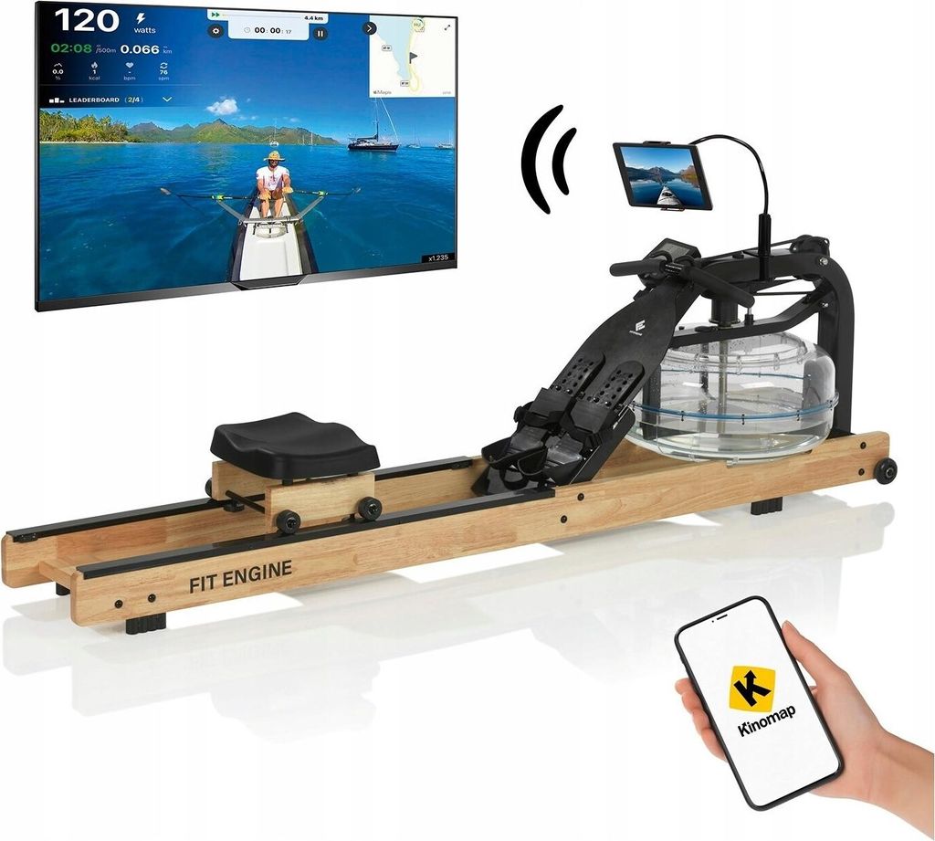 FitEngine Vogatore Smart Legno naturale Resistenza ad acqua Immagine del prodotto 