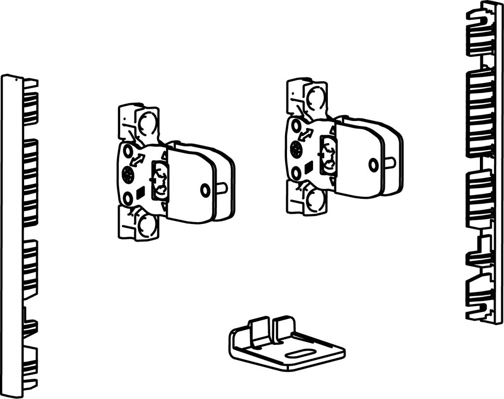 Hettich Avantech You Verb. Innenfront Stahl Silber Set H101 9257611