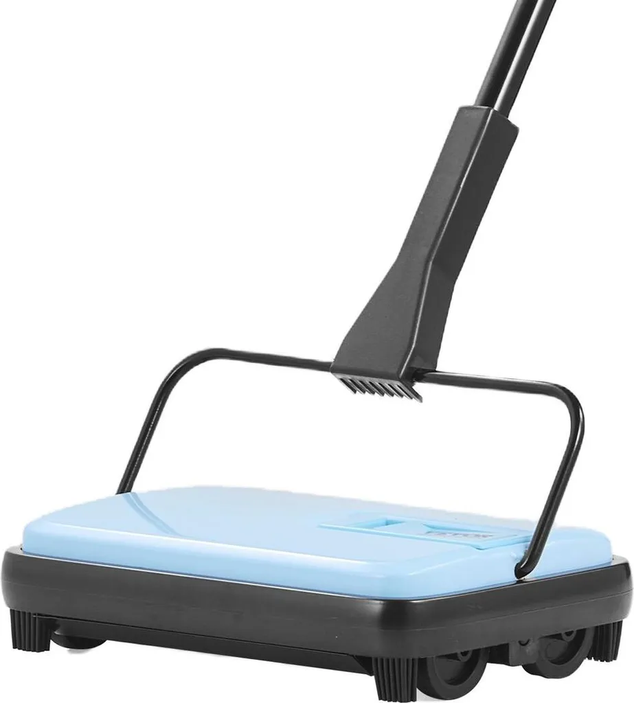 Nettoyeur de tapis manuel 170 mm bleu idéal pour poils d'animaux et miettes