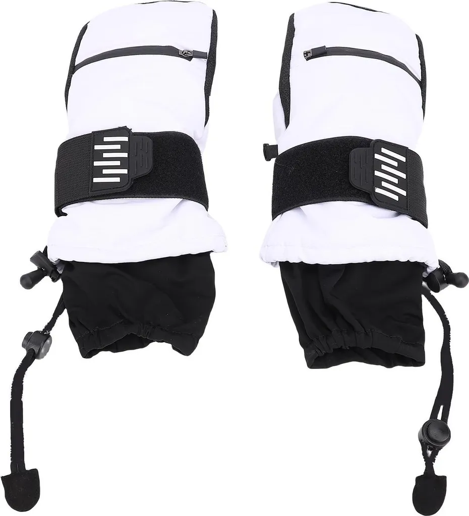 Moufles de ski anti-choc avec poche étanche et intérieur 5 doigts L