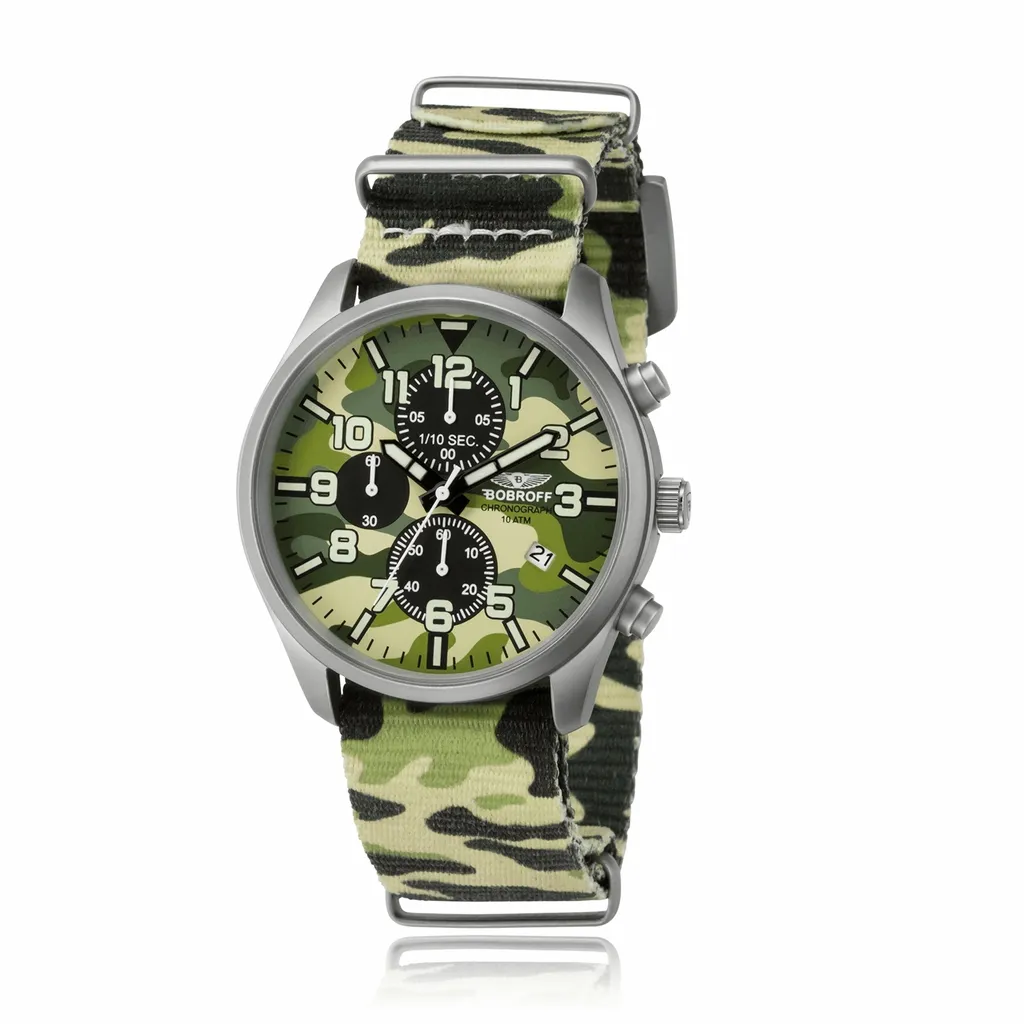 Bobroff BF0020 Orologio Crono Uomo Acciaio Grafite | Miglior Prezzo