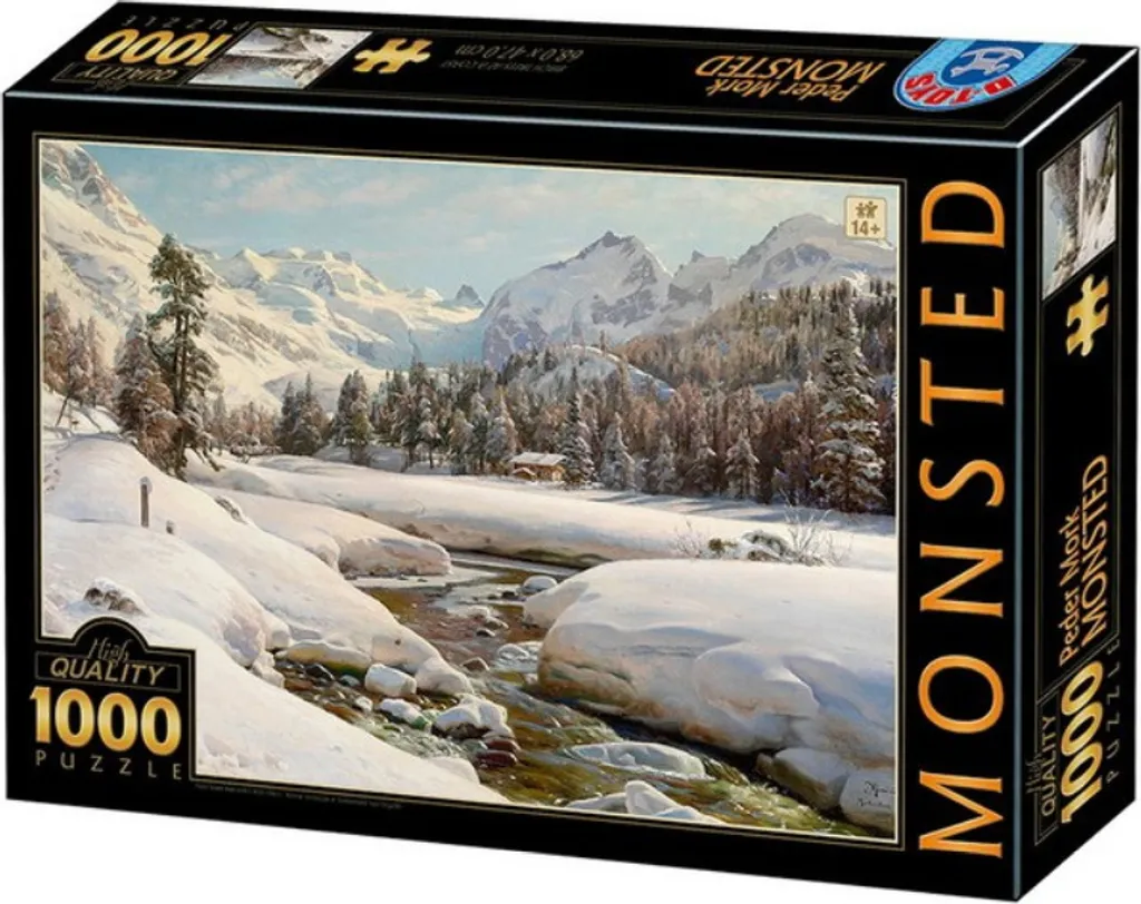 Puzzle détente 1000 pièces paysage hiver Suisse Engadine pour adultes