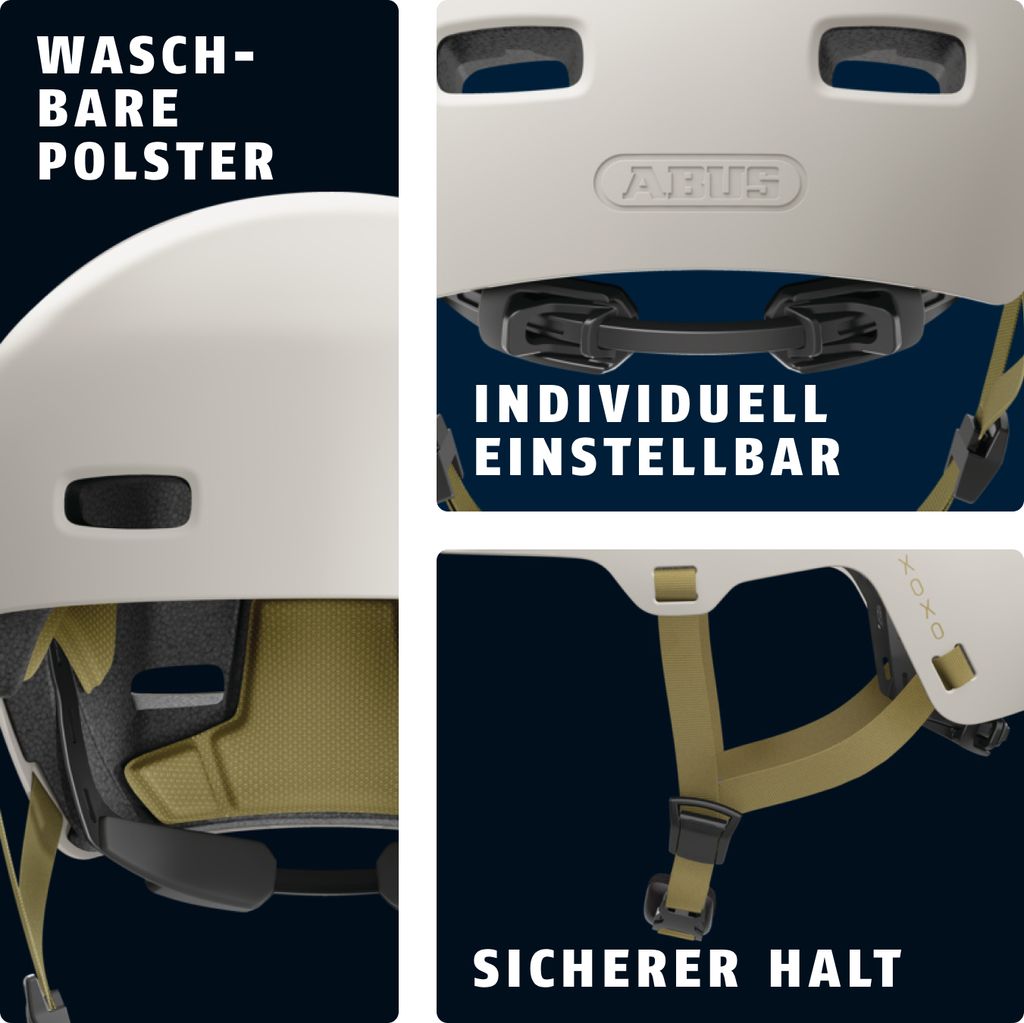 ABUS Casco da bicicletta XOXO - Casco da città in stile skater - Casco per skateboard, bicicletta, monopattino - per adolescenti e adulti - taglia S, arancione mono