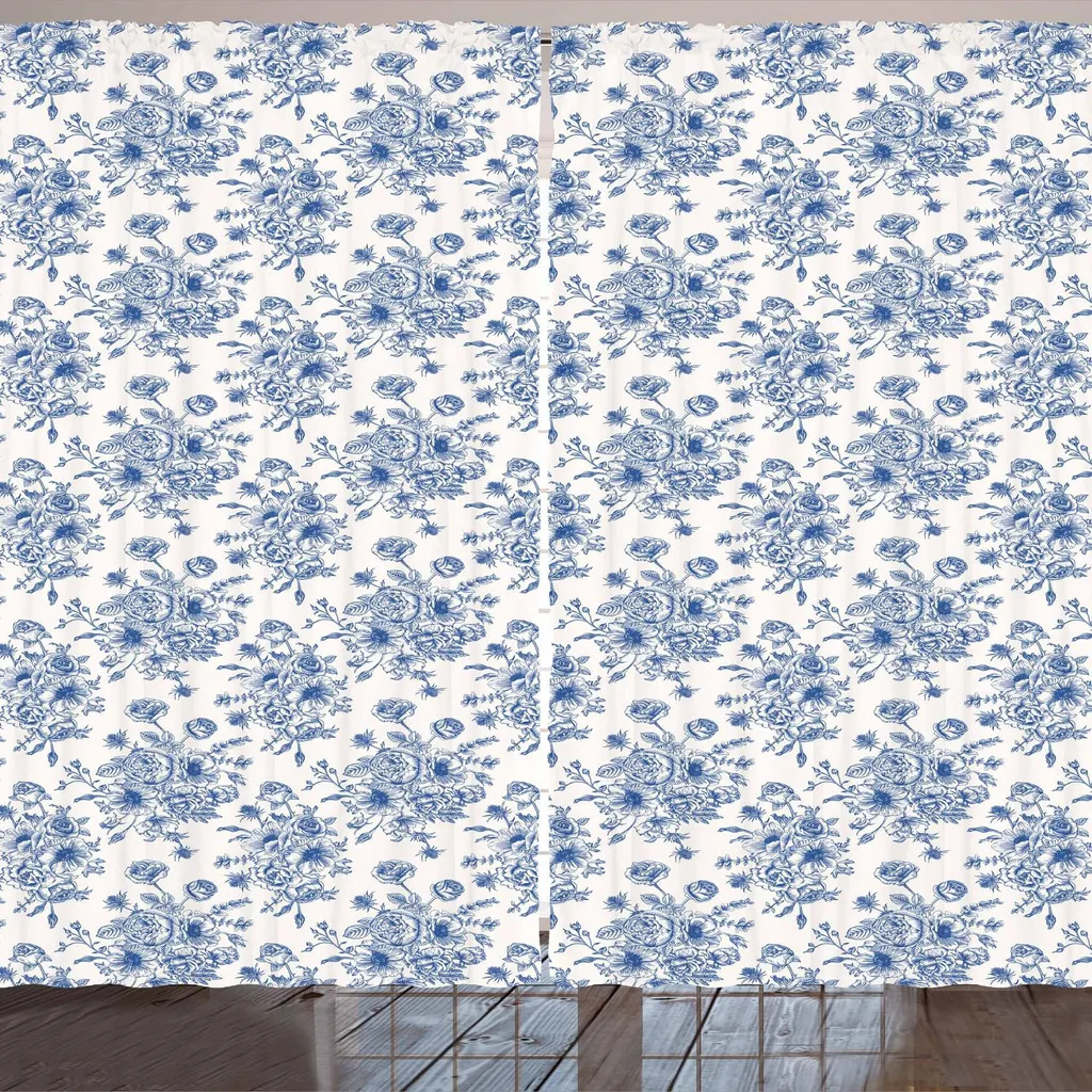 Tenda ARANDE Blu e Bianca 280x225 - Bouquet Vintage Rose e Anemoni
