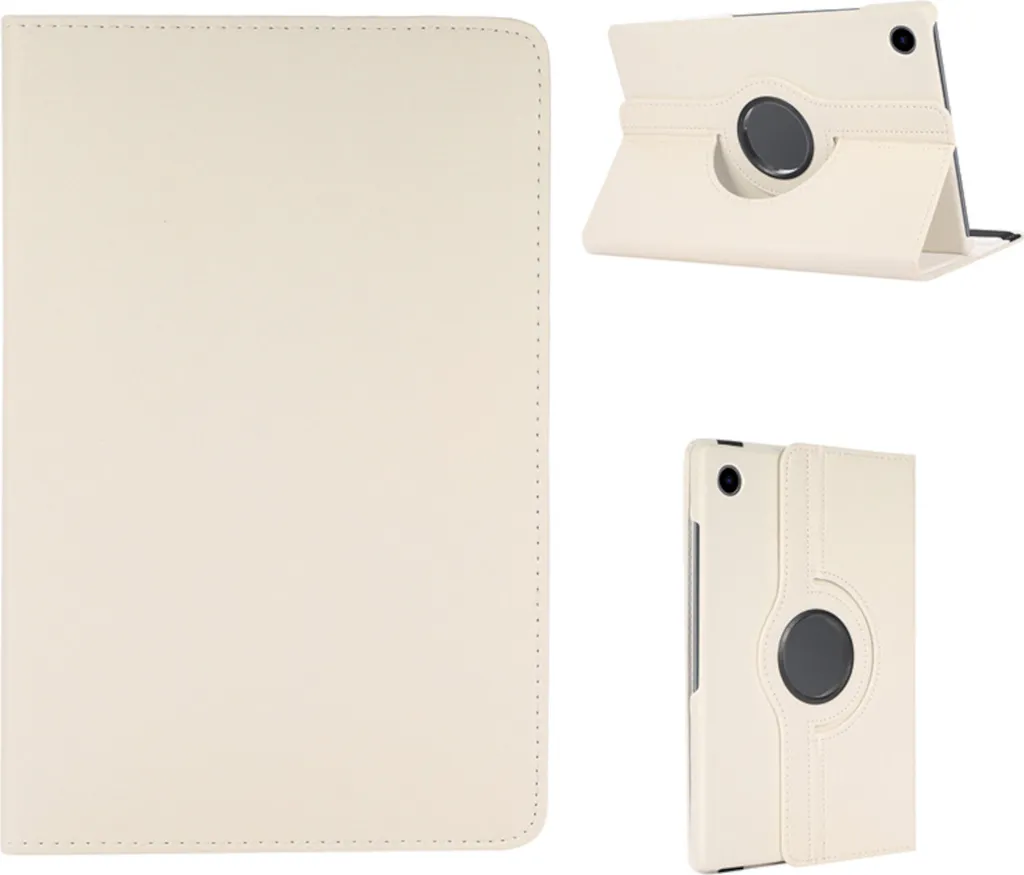 Cover Professionale Samsung Tab A8 2021: Stand 360 Pelle Bianca