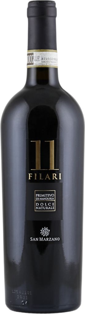 San Marzano 11 Filari Primitivo di Manduria Dolce Naturale 2022 | Rotwein | Italien | 1 x 0,75 Liter