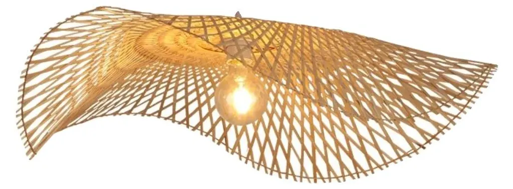 Lustre Suspension Tissé à la Main 45cm Intensité Réglable pour Salon