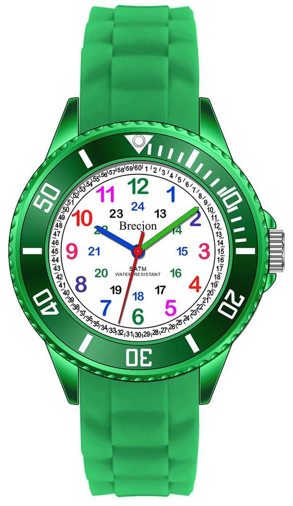 Brecjon Lernuhr Armbanduhr Mädchen Jungen Kinder Kids 5 ATM Produktbild 