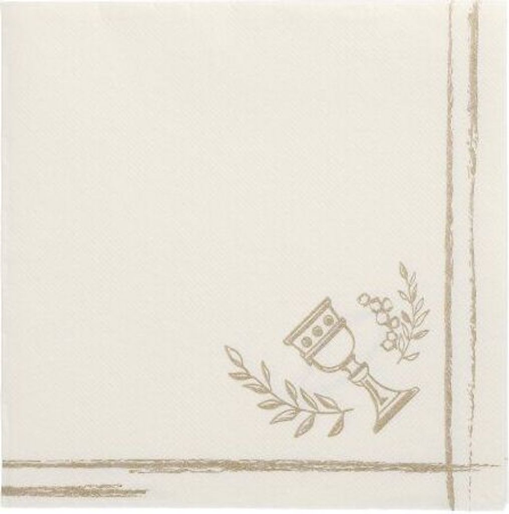 250 Servietten "ROYAL Collection" 1/4-Falz 40 cm x 40 cm "Communion / Confirmation"