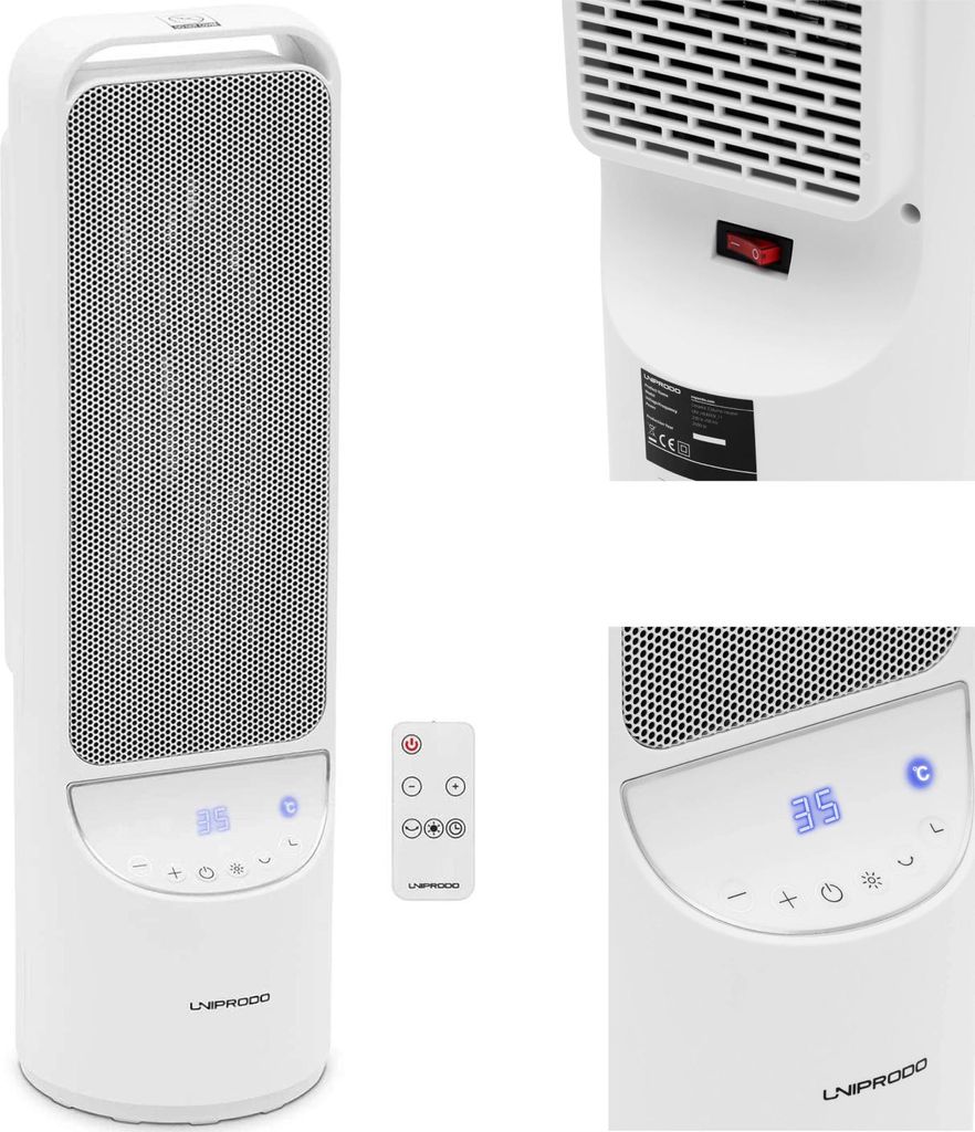 Expondo Uniprodo Termoventilatore elettrico - 1200/2000 W - Immagine del prodotto 