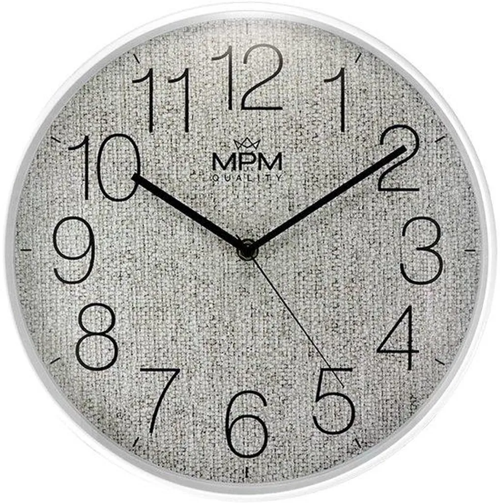 Horloge murale silencieuse 295 mm effet textile : fini le tic-tac bruyant