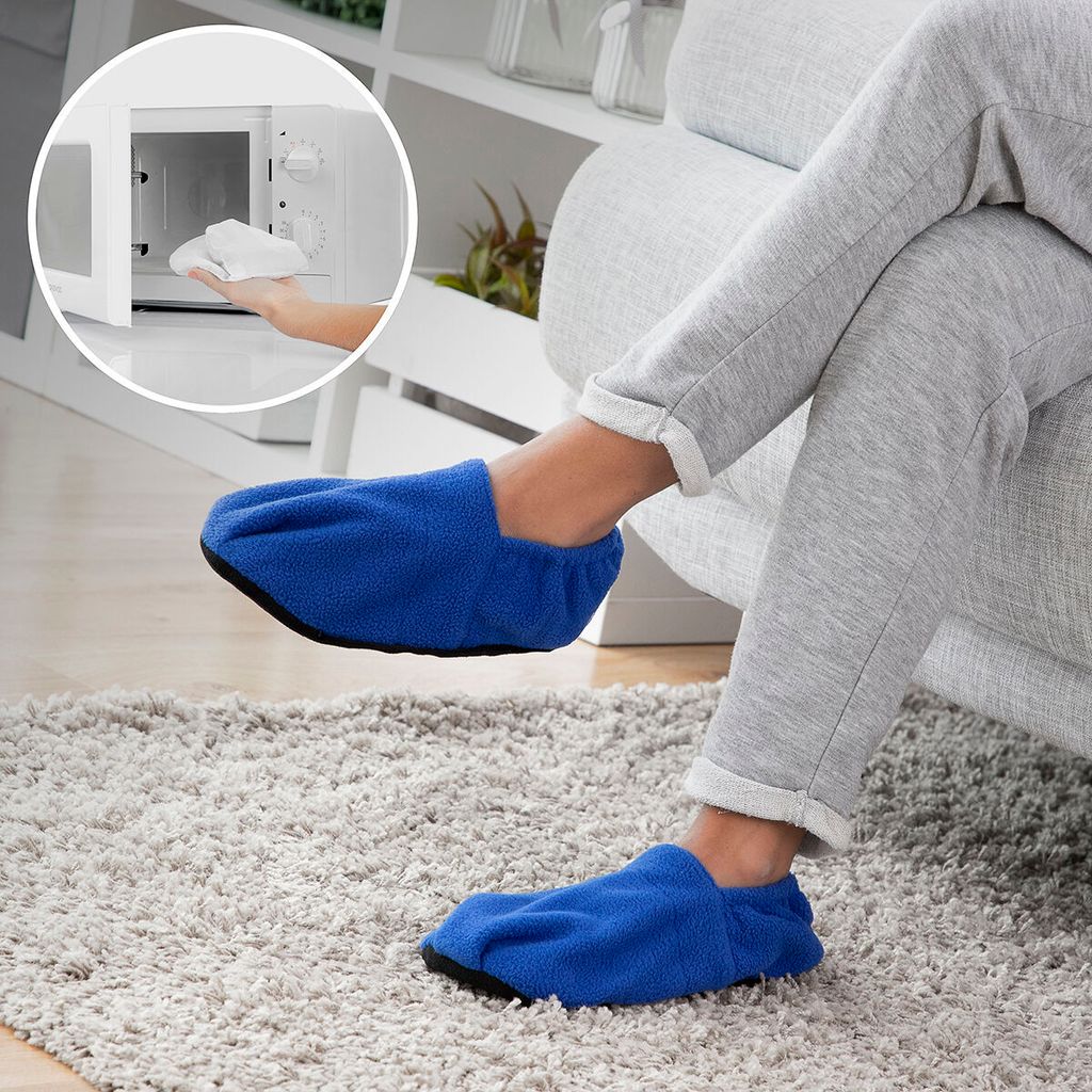 Vyhrievané papuče InnovaGoods Blue do mikrovlnnej rúry Obrázok produktu 