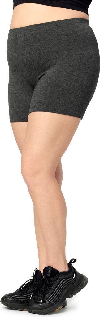Merry Style Große Größen Damen Shorts Radlerhose Unterhose Hotpants Kurze Hose Boxershorts aus Baumwolle MS10-457 (DunkelMelange, 6XL)
