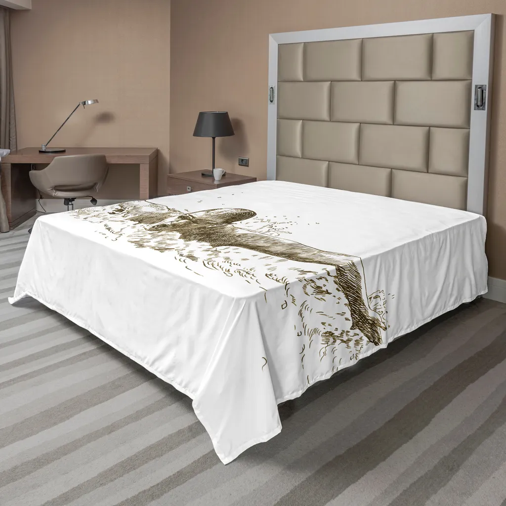 ABAKUHAUS Olympia Drap de Lit Nageur Papillon 260 x 228 cm Vert Olive