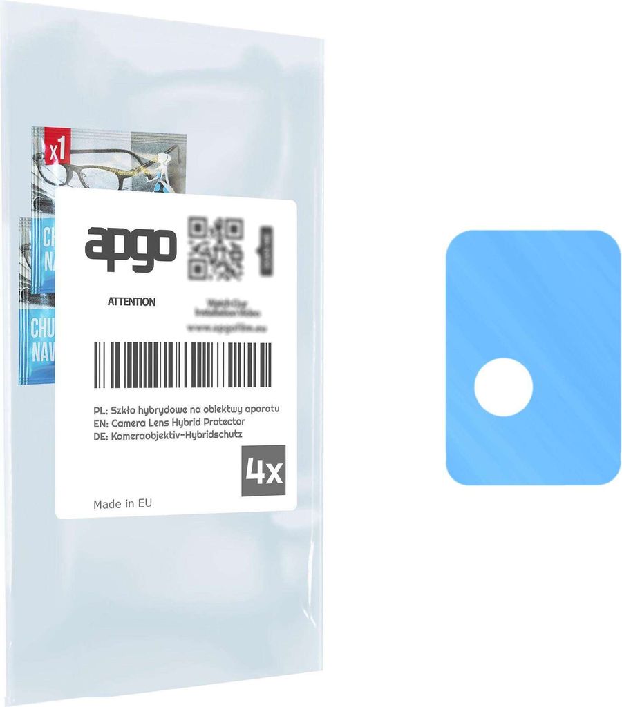 apgo 4 Stück Hybrid Kameraschutz, Kamera-Schutzglas kompatibel mit ZTE Blade L9, Linsenschutz, 9H Härte, Schutz für Kameraobjektiv, Anti-Kratzer...