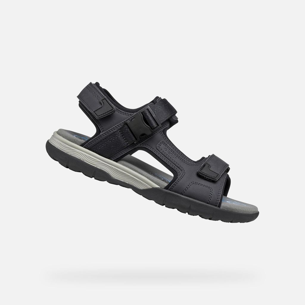 Geox Schwarze Herren-Sandalen Spherica EC5 43 Produktbild 