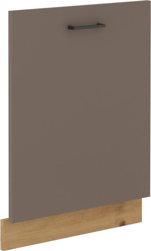 Tür für Einbau-Geschirrspüler BALIJA – 60 x 72 cm, Trüffelgrau / Eiche Artisan