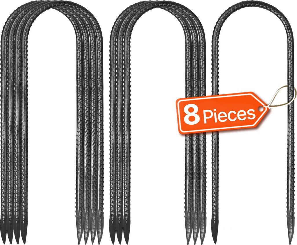 VEVOR Ancrage de sol, 304,8x82,04 mm, type U avec 8 mm de Image du produit 