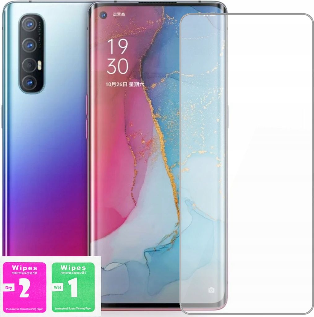 Glas für OPPO RENO 3 PRO Panzerglas Panzerfolie Schutzglasfolie Displayschutzglas Echt Glas Schutz Folie Display Glasfolie 9H HELLOCASE