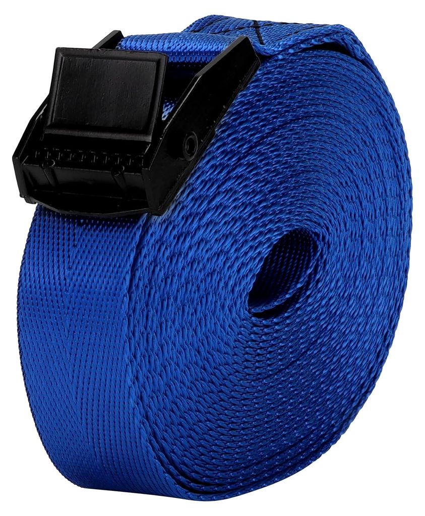 Zurrgurte, Marineblau, Robuste Spanngurte mit Zinklegierungsschnallen zur Sicherung von Camping- und Outdoor-Ausrüstung, 2 Stück (3 Meter / 9,84 ...