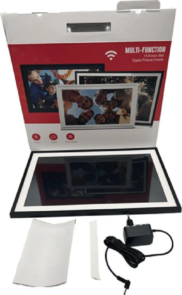 Grand Cadre Photo Connecté WiFi 15,6 Pouces Frameo GW-P156 Coloris Noir