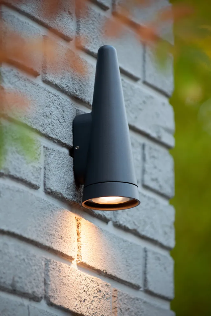 Applique de façade anthracite en aluminium avec éclairage haut bas - 2