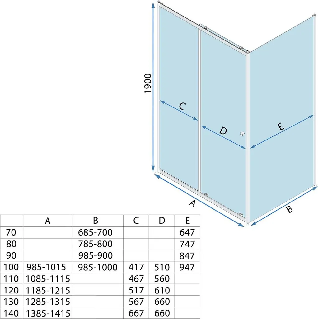 Cabine de douche d'angle étanche Rea Primo Slide 140x80 cm chrome durable - 6