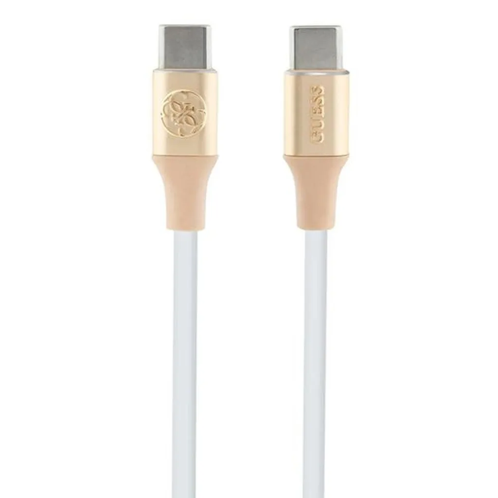 Cavo Fast Charge USB-C Guess 1.5M Oro | Design Logo in Rilievo
