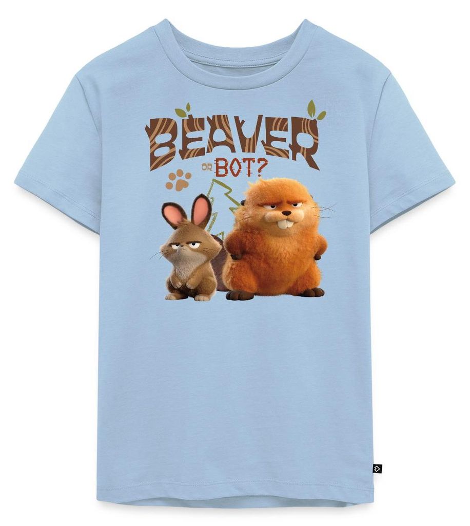 Spreadshirt Hoppers Beaver Or Bot Kinder Premium T-Shirt, 122/128 (6 Jahre), Hellblau