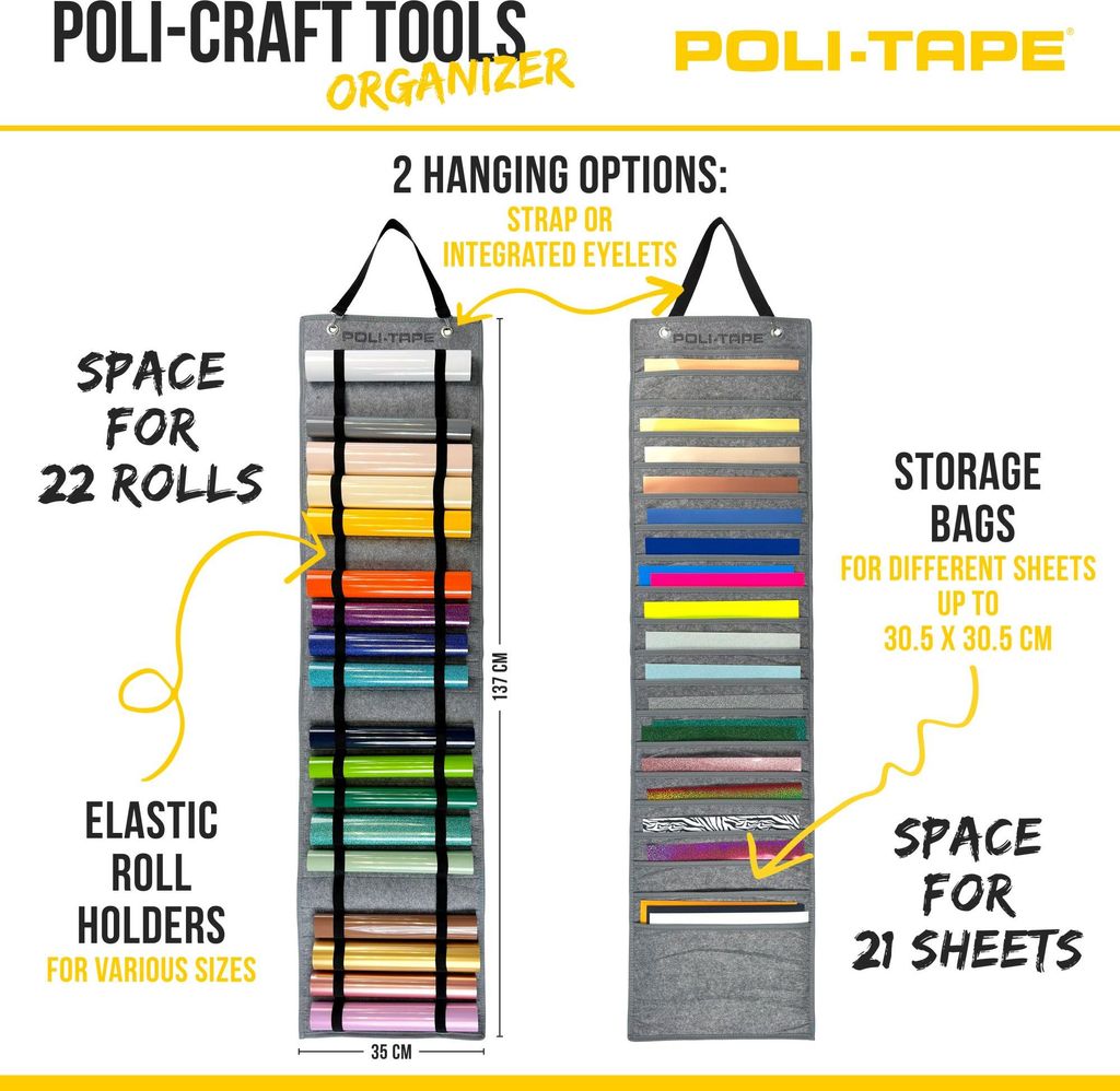 POLI-TAPE - POLI-CRAFT ORGANIZER mit 22 Halterungen für Produktbild 