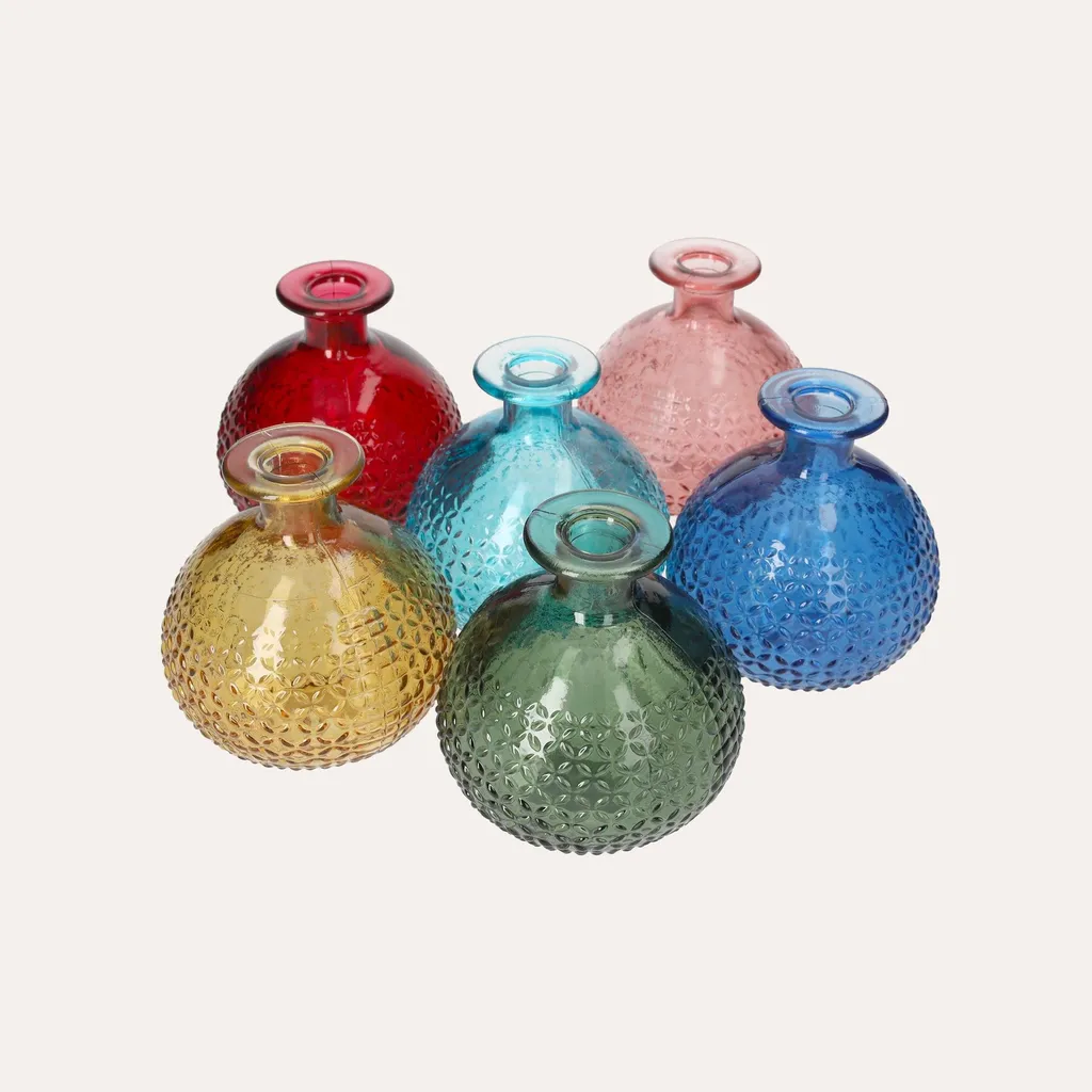 Mini-bouteilles Verre Recyclé : Solution de Rangement Zéro Déchet x6