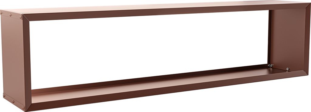 hiyard Wooker Wide Brennholzregal – Kaminholzregal / Holzlagersystem / 199 x 49 cm / rostbraun