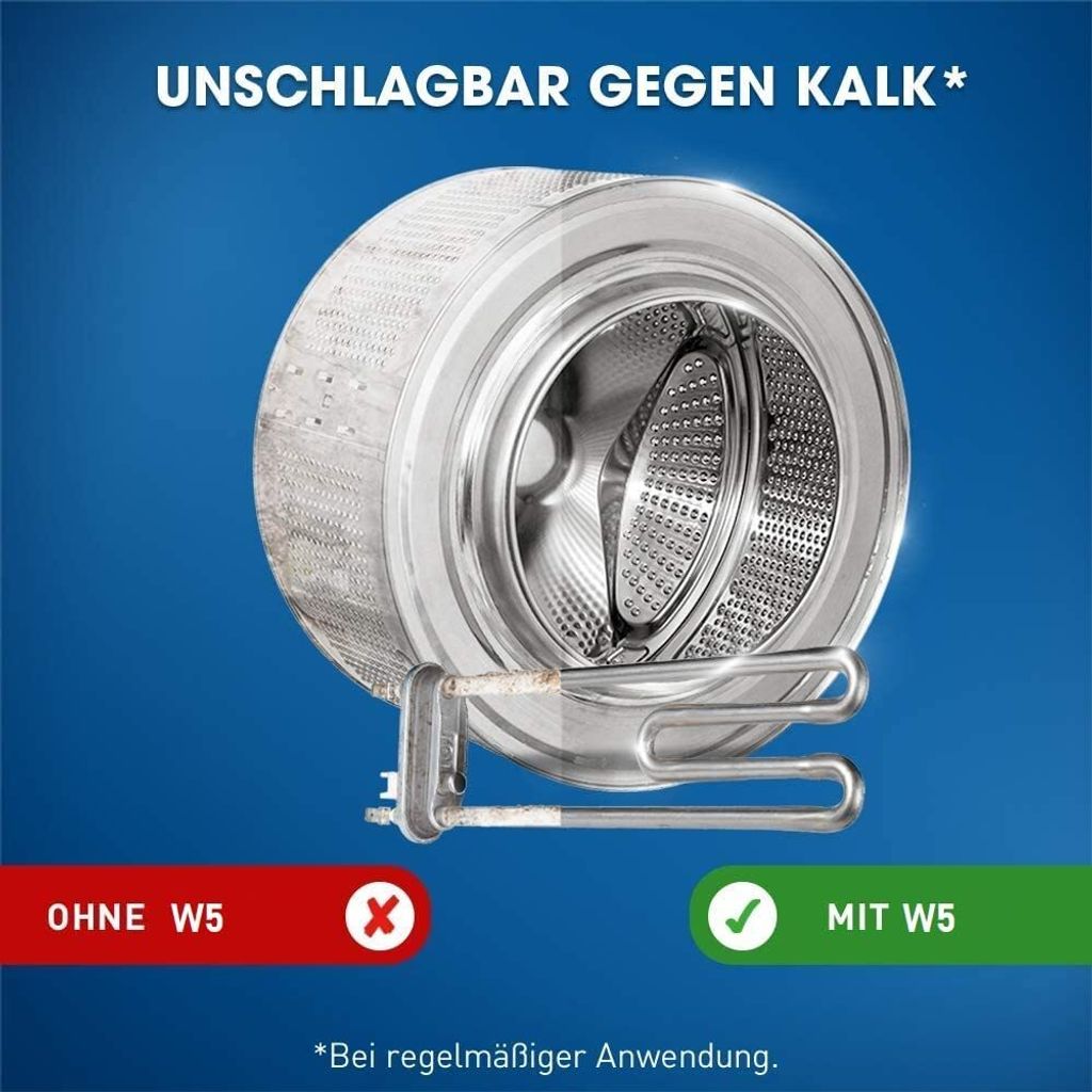W5 100x Entkalker Tabs für Waschmaschinen, Wasserkocher & Produktbild 3